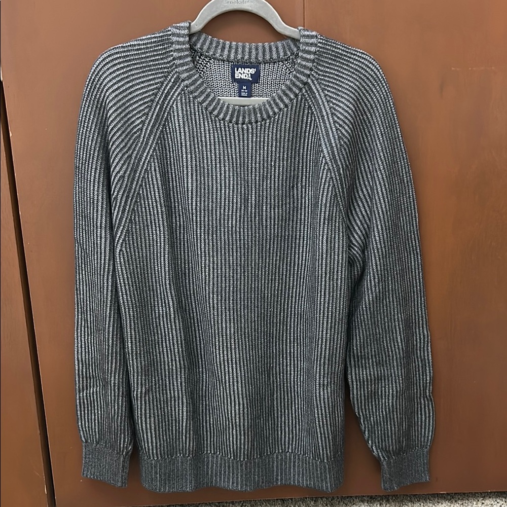 Lands' End Unisex Gray Sweater